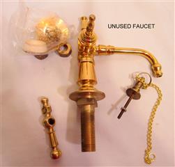 LOT OF 4 #P0013 ANTIQUE LUXURY BRASS STROM PLUMBING TUB FIXTURES ONE UNUSED 3 US
